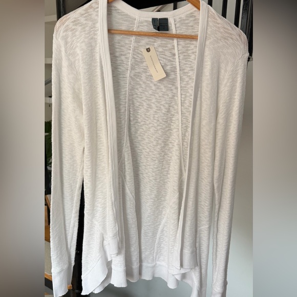 Anthropologie Sweaters - Antropologie White Loose Fit  Open Front Cardigan size Small NWT